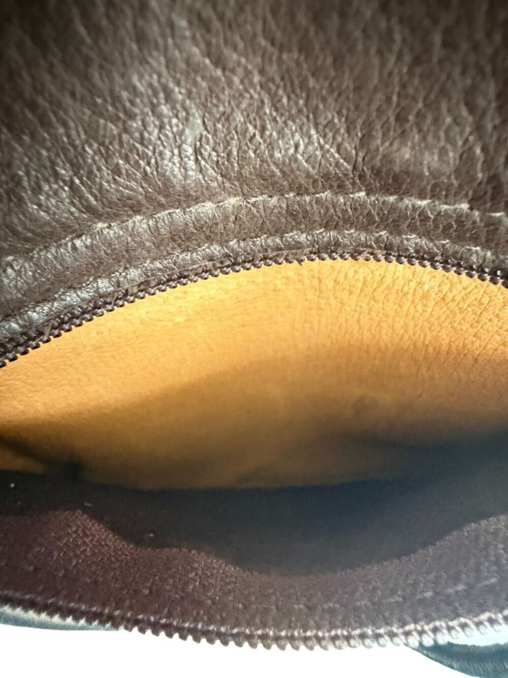 Mt Airy Leathers Brown Soft Leather Bag Multi Pocket Purse - Picture 7 of 13